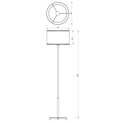 Stojacia lampa ARDEN 1xE27/15W/230V béžová/hnedá