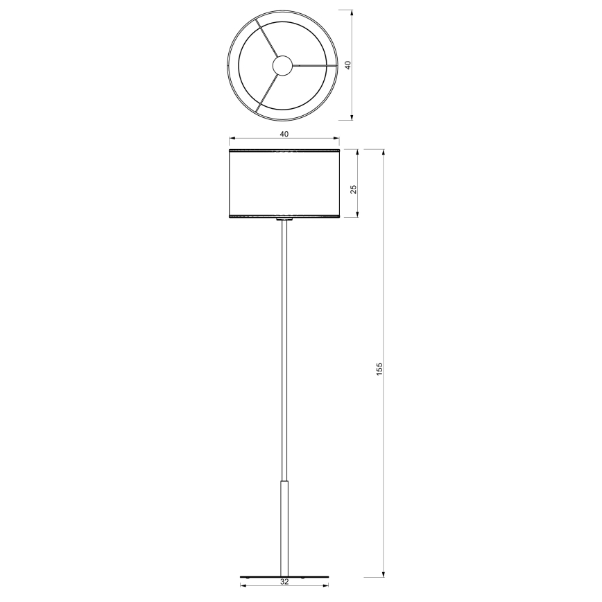 Stojacia lampa ARDEN 1xE27/15W/230V béžová/hnedá