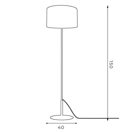 Stojacia lampa ARDEN 1xE27/60W/230V biela/zlatá