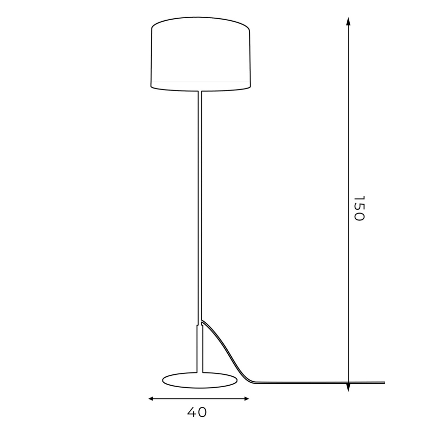 Stojacia lampa ARDEN 1xE27/60W/230V biela/zlatá