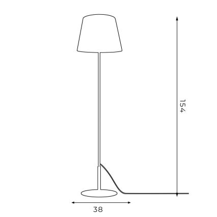 Stojacia lampa ARDEN 1xE27/60W/230V čierna/biela