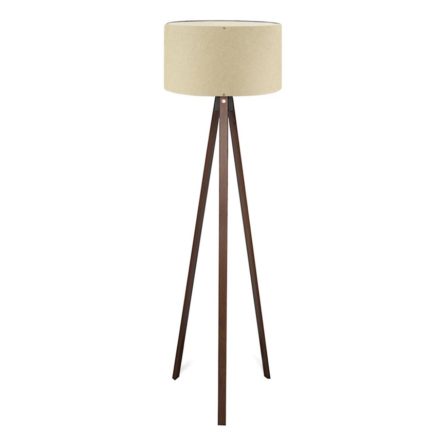 Stojacia lampa AYD 1xE27/40W/230V béžová/hnedá