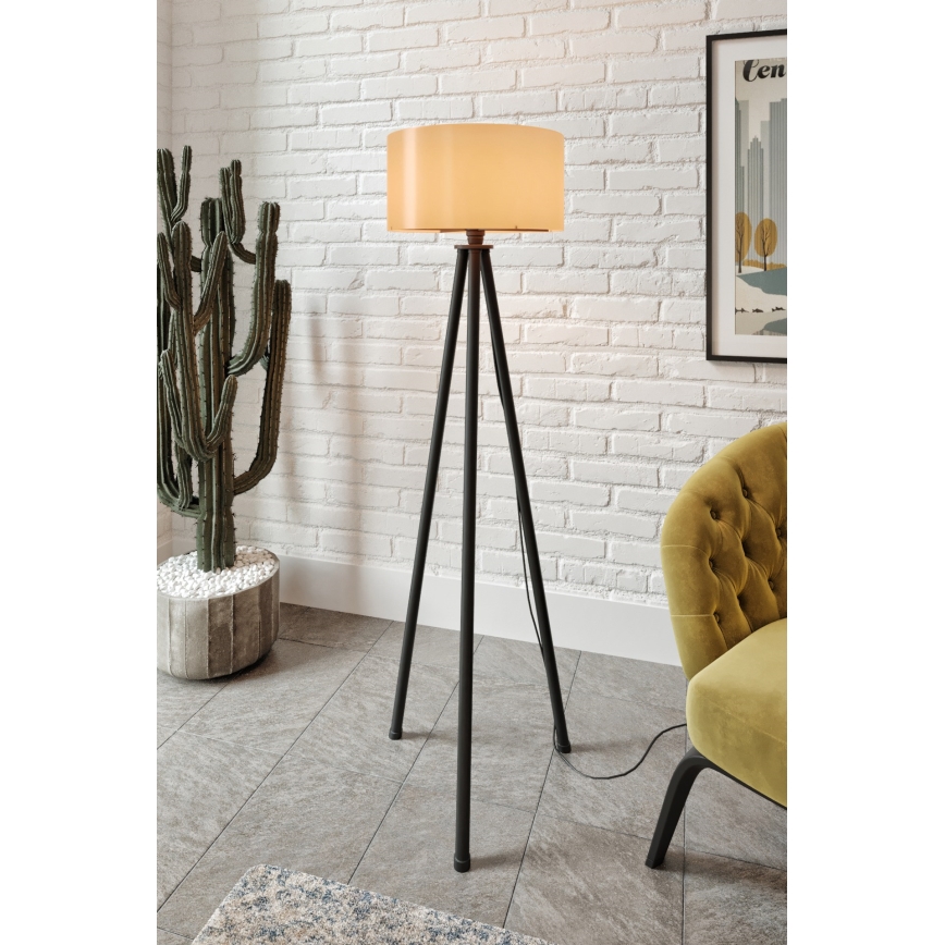 Stojacia lampa AYD 1xE27/40W/230V čierna/hnedá