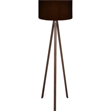Stojacia lampa AYD 1xE27/40W/230V čierna/hnedá