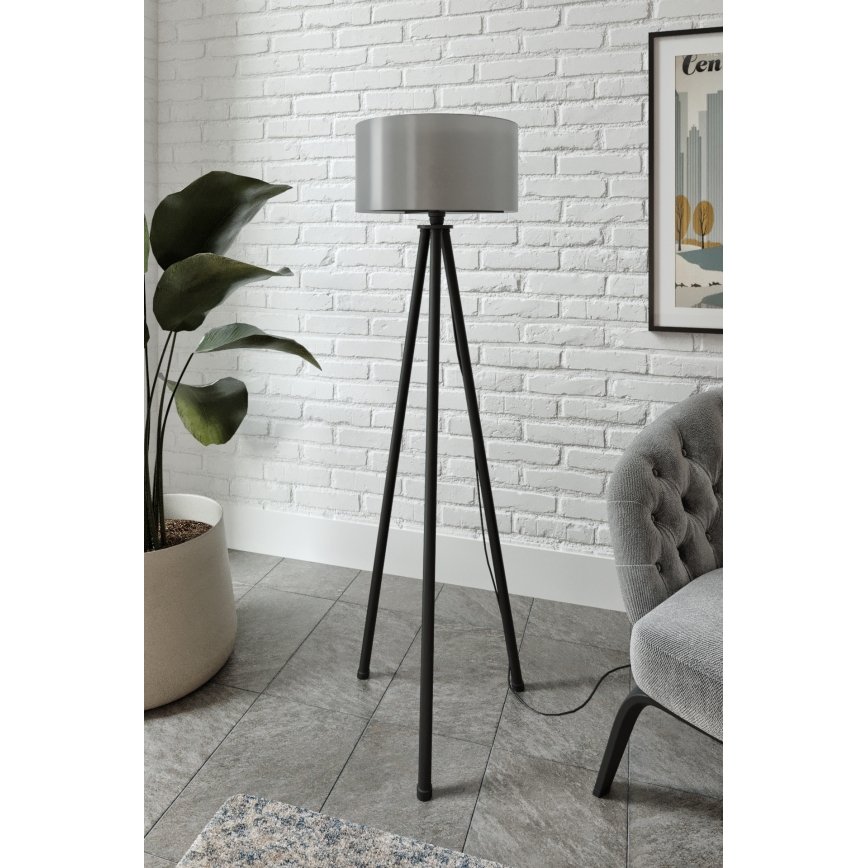 Stojacia lampa AYD 1xE27/40W/230V čierna/šedá
