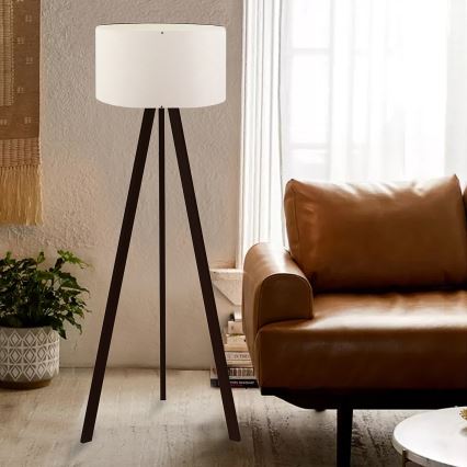 Stojacia lampa AYD 1xE27/40W/230V hnedá/biela+