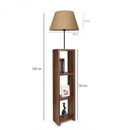 Stojacia lampa AYD 1xE27/40W/230V hnedá