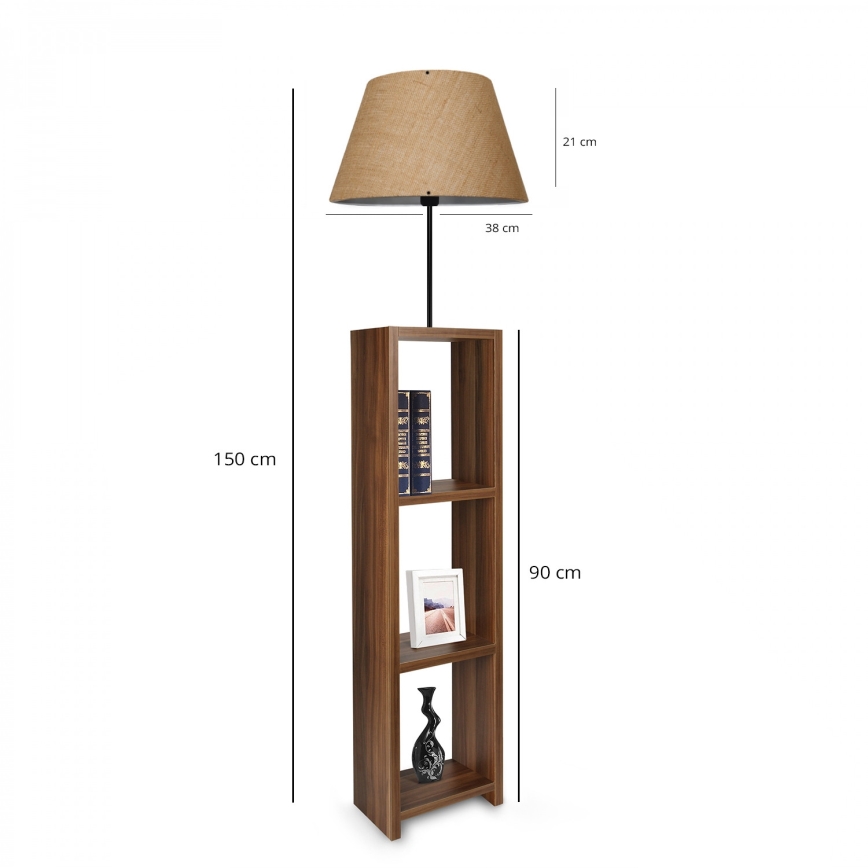 Stojacia lampa AYD 1xE27/40W/230V hnedá