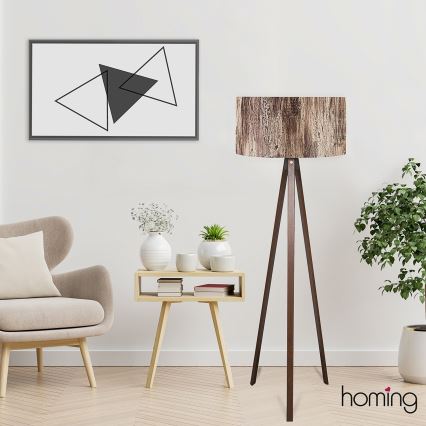 Stojacia lampa AYD 1xE27/40W/230V hnedá