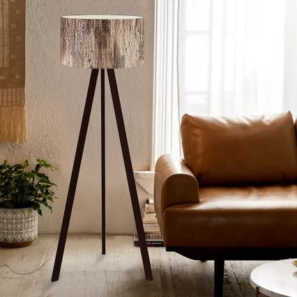 Stojacia lampa AYD 1xE27/40W/230V hnedá