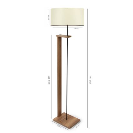 Stojacia lampa AYD 1xE27/40W/230V hnedá/krémová
