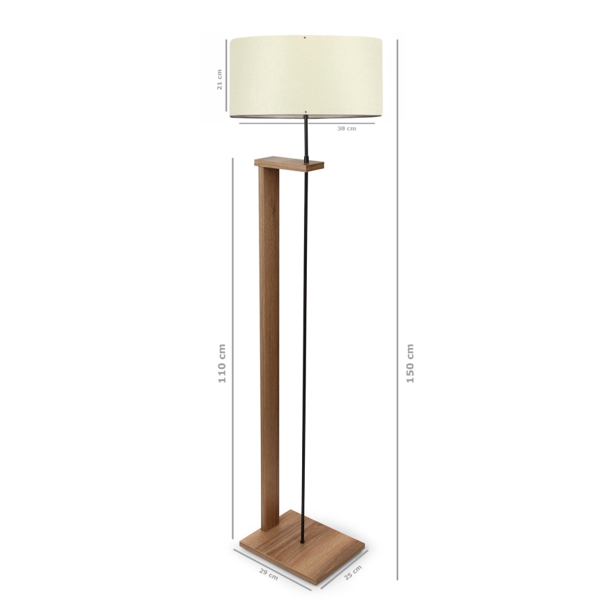 Stojacia lampa AYD 1xE27/40W/230V hnedá/krémová