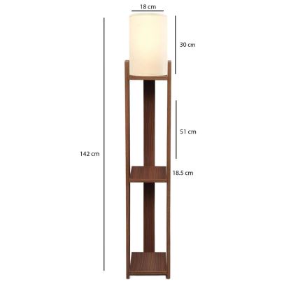 Stojacia lampa AYD 1xE27/40W/230V hnedá/krémová
