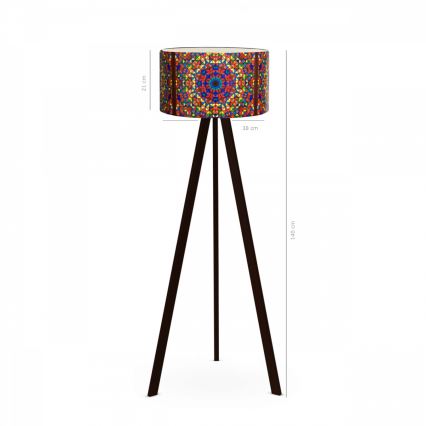 Stojacia lampa AYD 1xE27/40W/230V hnedá/pestrofarebná