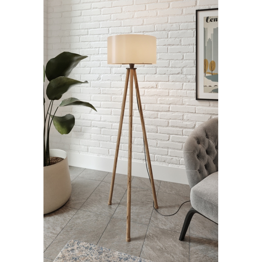 Stojacia lampa AYD 1xE27/40W/230V hnedá/šedá