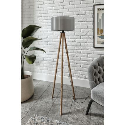Stojacia lampa AYD 1xE27/40W/230V hnedá/šedá