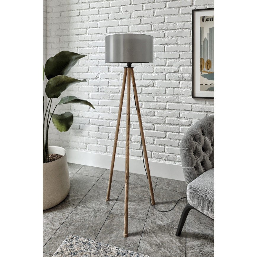 Stojacia lampa AYD 1xE27/40W/230V hnedá/šedá