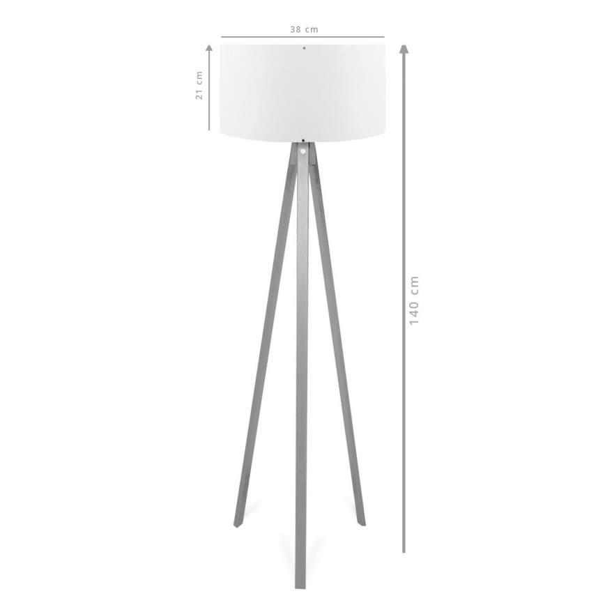 Stojacia lampa AYD 1xE27/40W/230V hnedá/šedá