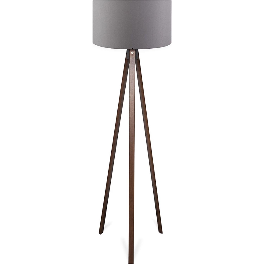 Stojacia lampa AYD 1xE27/40W/230V hnedá/šedá
