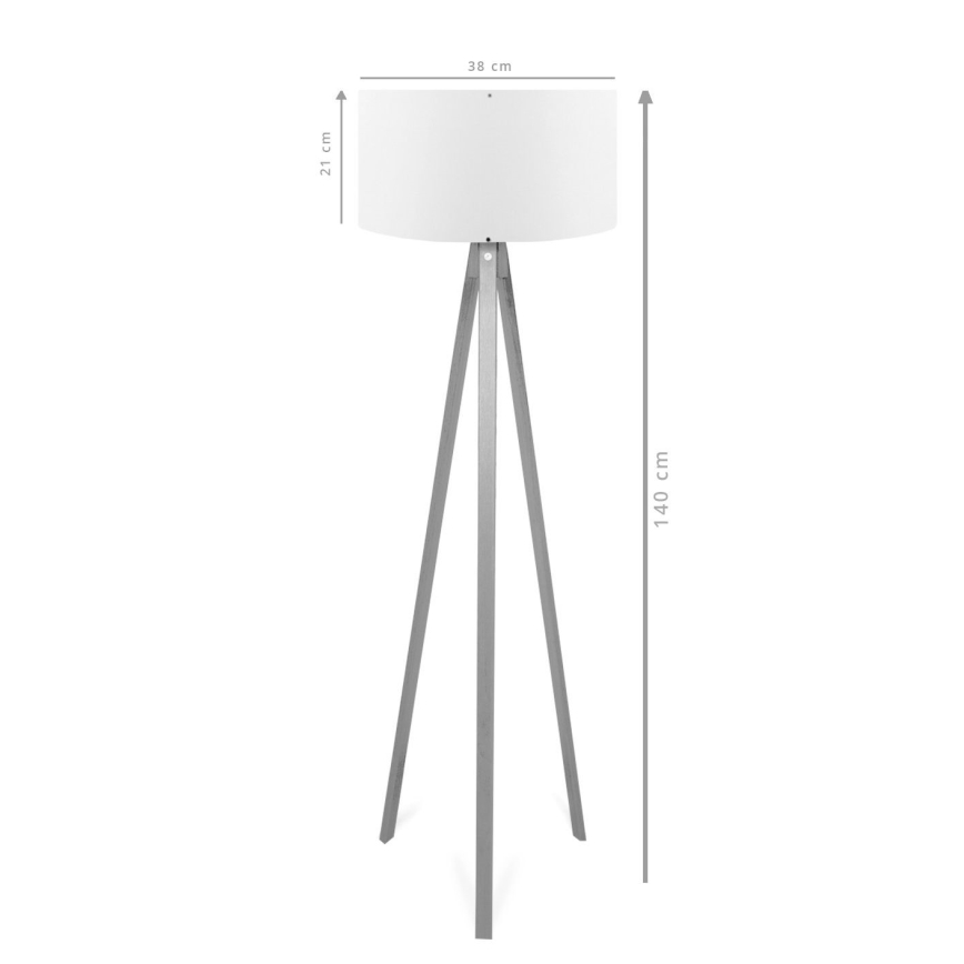 Stojacia lampa AYD 1xE27/40W/230V hnedá/šedá