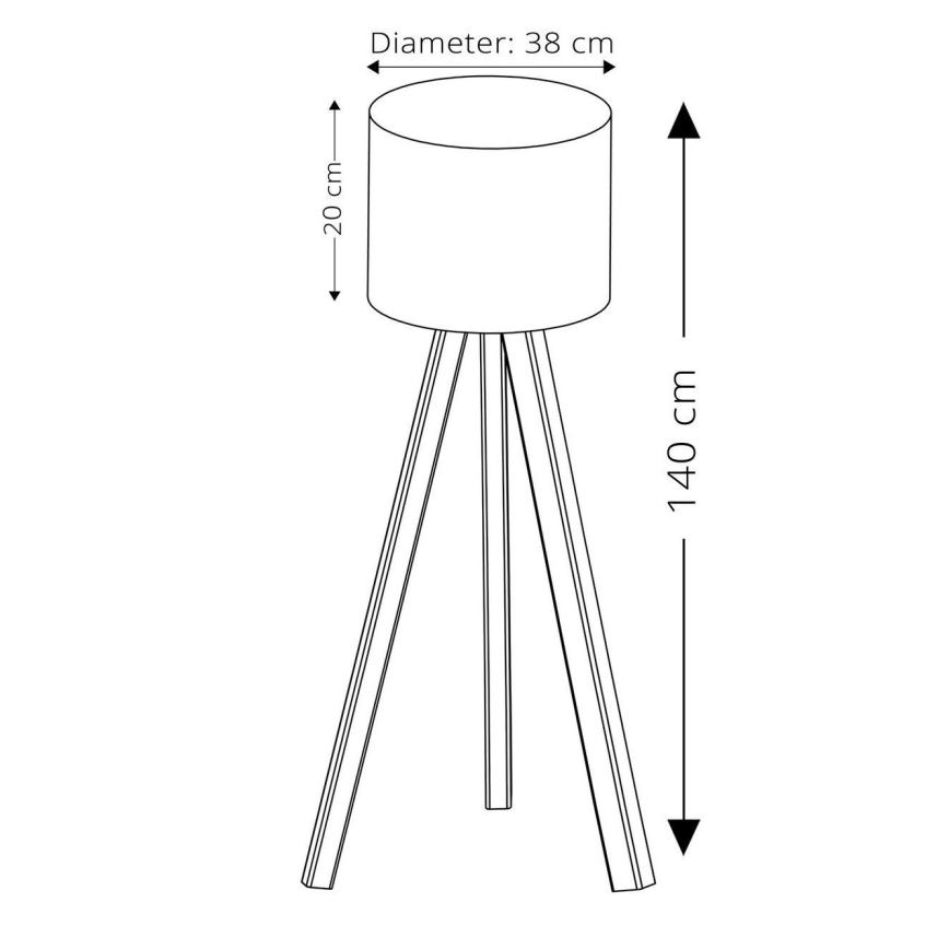 Stojacia lampa AYD 1xE27/40W/230V modrá/béžová