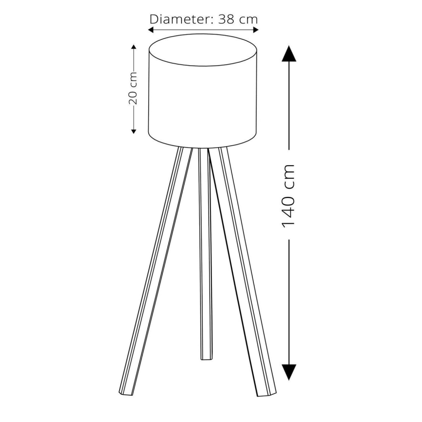 Stojacia lampa AYD 1xE27/40W/230V modrá/hnedá