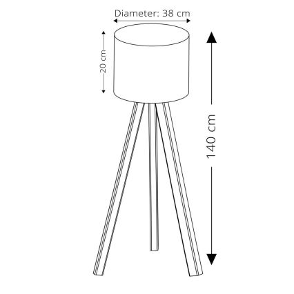 Stojacia lampa AYD 1xE27/40W/230V ružová/béžová