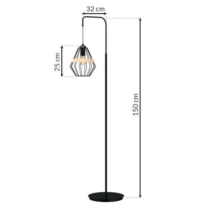 Stojacia lampa CLIF 1xE27/60W/230V