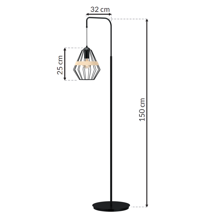 Stojacia lampa CLIF 1xE27/60W/230V