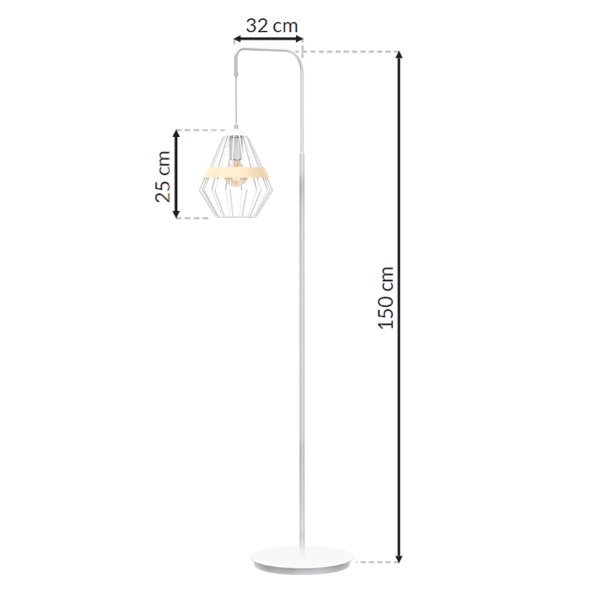 Stojacia lampa CLIF 1xE27/60W/230V