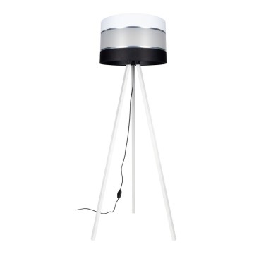 Stojacia lampa CORAL 1xE27/60W/230V biela/čierna/matný chróm
