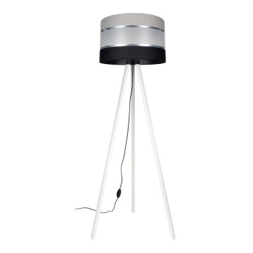 Stojacia lampa CORAL 1xE27/60W/230V biela/čierna/šedá/matný chróm