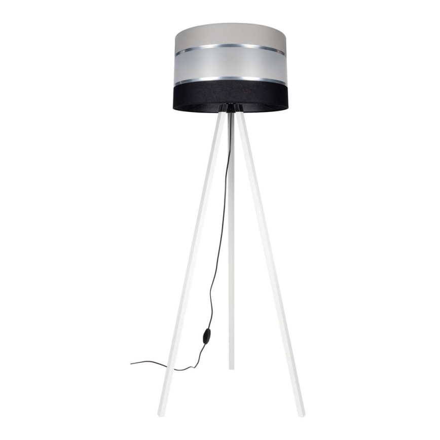 Stojacia lampa CORAL 1xE27/60W/230V biela/čierna/šedá/matný chróm