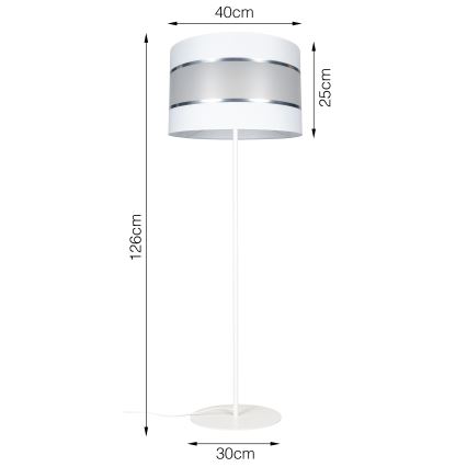 Stojacia lampa CORAL 1xE27/60W/230V biela