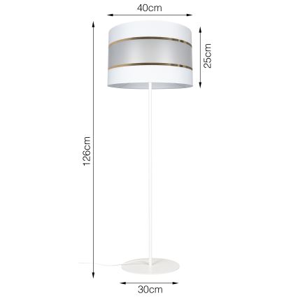 Stojacia lampa CORAL 1xE27/60W/230V biela