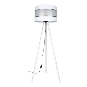 Stojacia lampa CORAL 1xE27/60W/230V biela/matný chróm