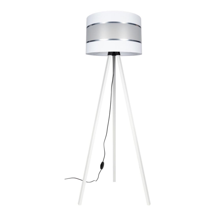 Stojacia lampa CORAL 1xE27/60W/230V biela/matný chróm