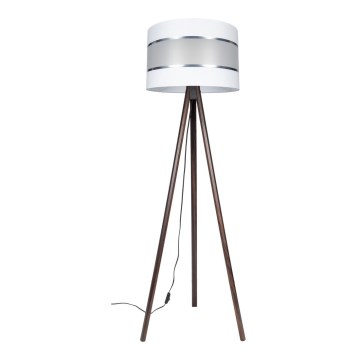 Stojacia lampa CORAL 1xE27/60W/230V hnedá/biela/matný chróm