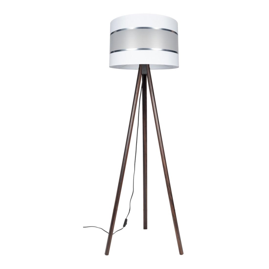Stojacia lampa CORAL 1xE27/60W/230V hnedá/biela/matný chróm