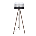 Stojacia lampa CORAL 1xE27/60W/230V hnedá/čierna/biela/matný chróm