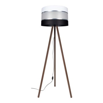 Stojacia lampa CORAL 1xE27/60W/230V hnedá/čierna/biela/matný chróm