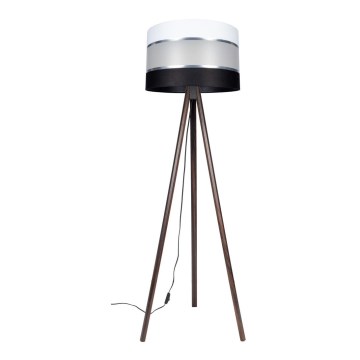Stojacia lampa CORAL 1xE27/60W/230V hnedá/čierna/biela/matný chróm