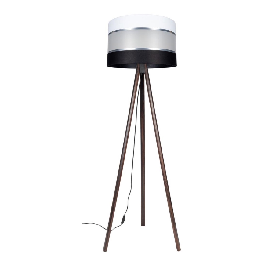 Stojacia lampa CORAL 1xE27/60W/230V hnedá/čierna/biela/matný chróm