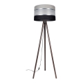 Stojacia lampa CORAL 1xE27/60W/230V hnedá/čierna/šedá/matný chróm