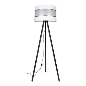 Stojacia lampa CORAL 1xE27/60W/230V wenge/biela/matný chróm