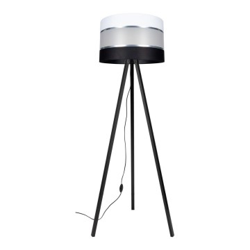 Stojacia lampa CORAL 1xE27/60W/230V wenge/čierna/biela/matný chróm