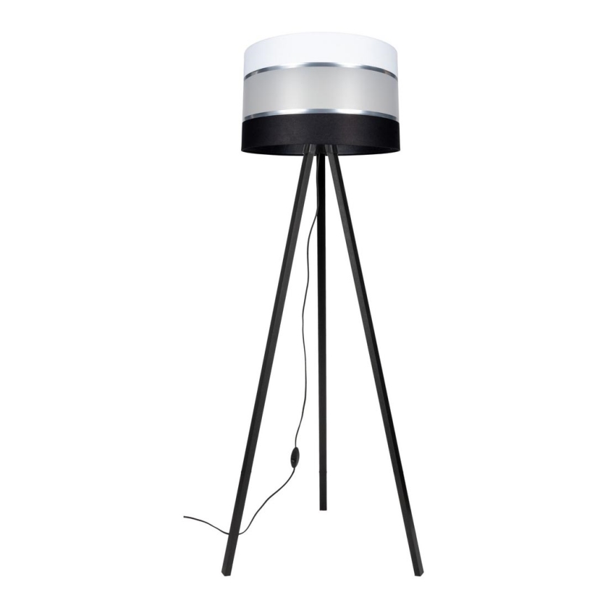 Stojacia lampa CORAL 1xE27/60W/230V wenge/čierna/biela/matný chróm