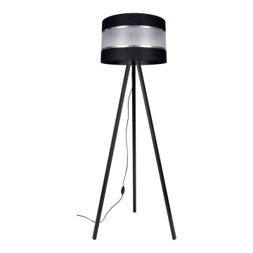 Stojacia lampa CORAL 1xE27/60W/230V wenge/čierna/matný chróm