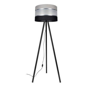 Stojacia lampa CORAL 1xE27/60W/230V wenge/čierna/šedá/matný chróm