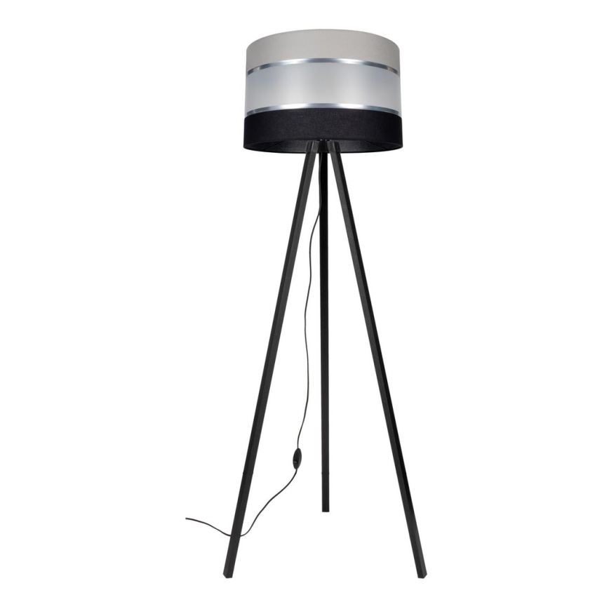 Stojacia lampa CORAL 1xE27/60W/230V wenge/čierna/šedá/matný chróm